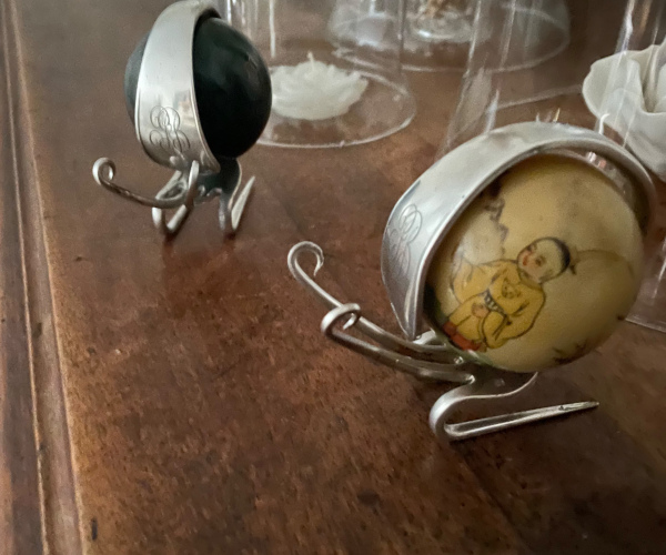 Escargots argent et boule chinoise 